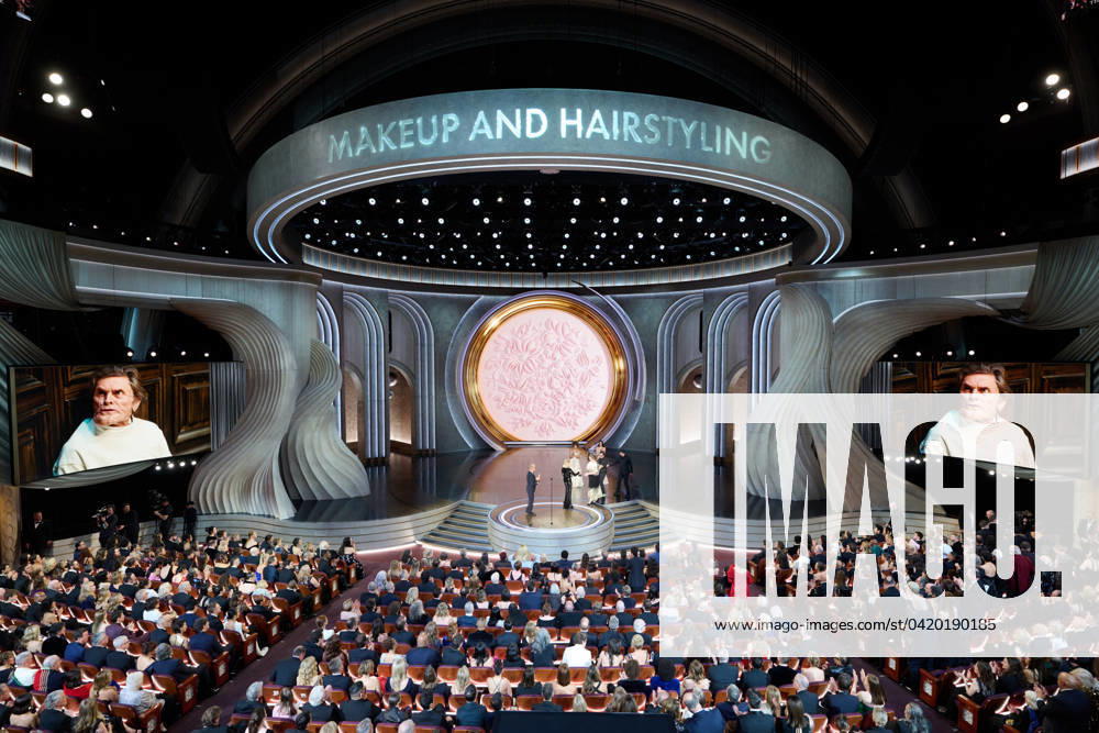 96th Oscars, Academy Awards Michael Keaton and Catherine O Hara present the Oscar® for Makeup and Hairstyling to Mark Coulier, Nadia Stacey and Josh Weston during the live ABC telecast of the 96th Oscars® at the Dolby® Theatre at Ovation Hollywood on Sunday, March 10, 2024., Credit:Avalon.red Avalon United States of America, CA, Hollywood