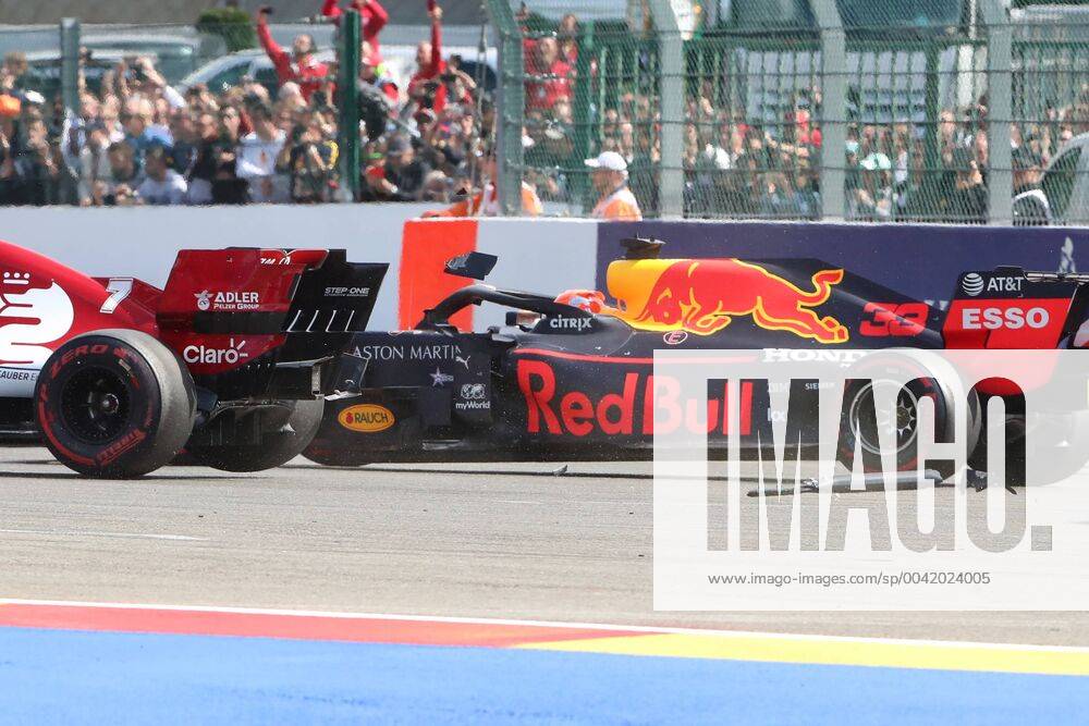 The vehicle of Red Bull s Dutch driver Max Verstappen pictured after a crash during the Spa-Francorchamps Formula One Grand Prix of Belgium race, in Spa-Francorchamps, Sunday 01 September 2019. BENOITxDOPPAGNE x05653507x