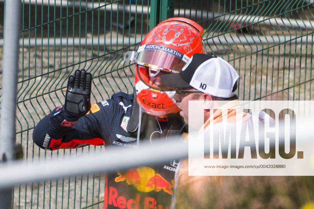 Red Bull s Dutch driver Max Verstappen and pictured after a crash in the first lap of the Spa-Francorchamps Formula One Grand Prix of Belgium race, in Spa-Francorchamps, Sunday 01 September 2019. NICOLASxLAMBERT x05653719x