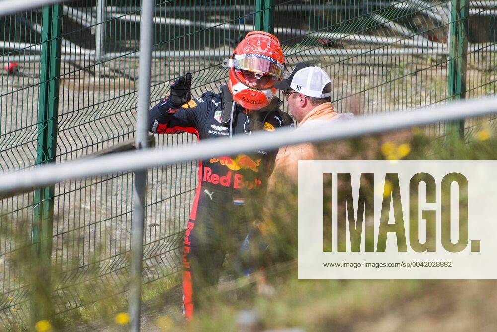 Red Bull s Dutch driver Max Verstappen and pictured after a crash in the first lap of the Spa-Francorchamps Formula One Grand Prix of Belgium race, in Spa-Francorchamps, Sunday 01 September 2019. NICOLASxLAMBERT x05653721x