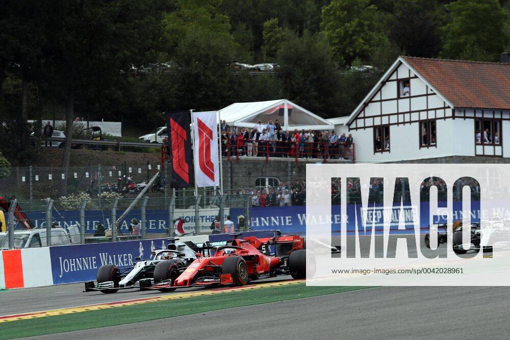 Photo4 LaPresse 01 09 2019 Spa Francorchamps, Belgio Grand Prix Formula One Belgio 2019 In the pic: Sebastian Vettel (GER) Scuderia Ferrari SF90 and Lewis Hamilton (GBR) Mercedes AMG F1 W10