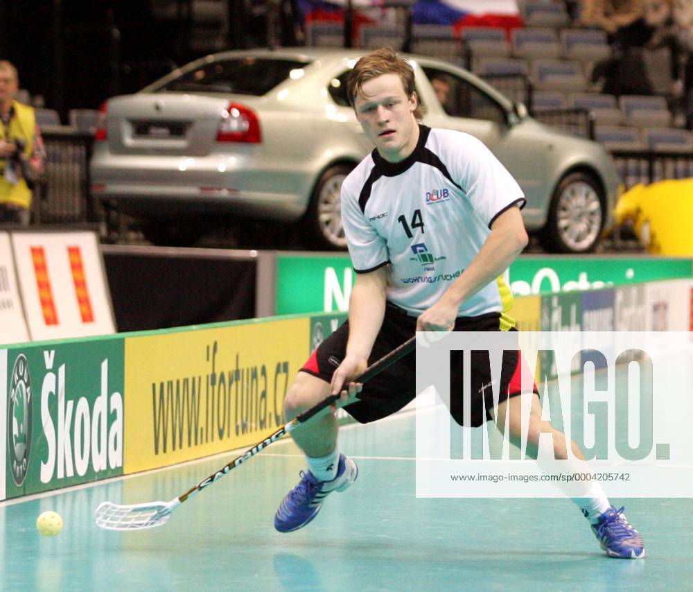 Martin Müller (Deutschland) - WM Herren Unihockey WM 2008, Halle Indoor, Nationalmannschaft, Nationaltrikot, Länderspiel, Finale B Division Einzelbild Prag Dynamik,
