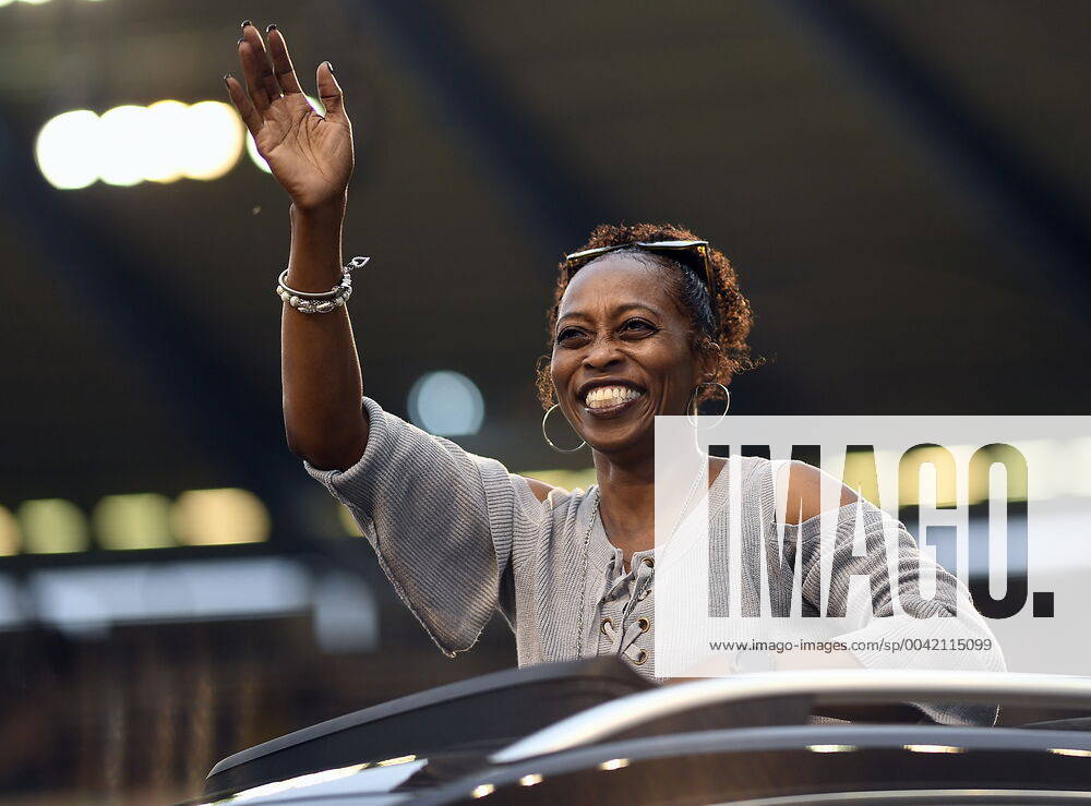 Gail Devers pictured during the opening ceremony of the 2019 edition of the AG Insurance Memorial Van Damme IAAF Diamond League athletics meeting, Friday 06 September 2019 in Brussels. JASPERxJACOBS x05656509x