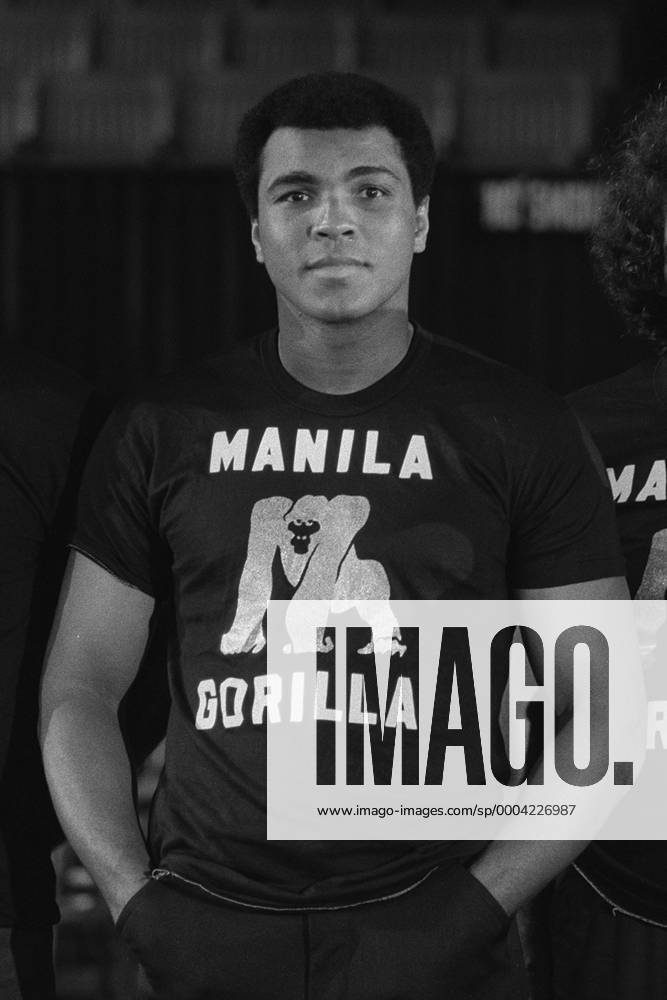 Muhammad Ali (USA) Boxen WM Herren Vorschau WBC WBA WM 1975, Boxsport, Profiboxen, Schwergewicht, Vneg Einzelbild Manila Quezon City