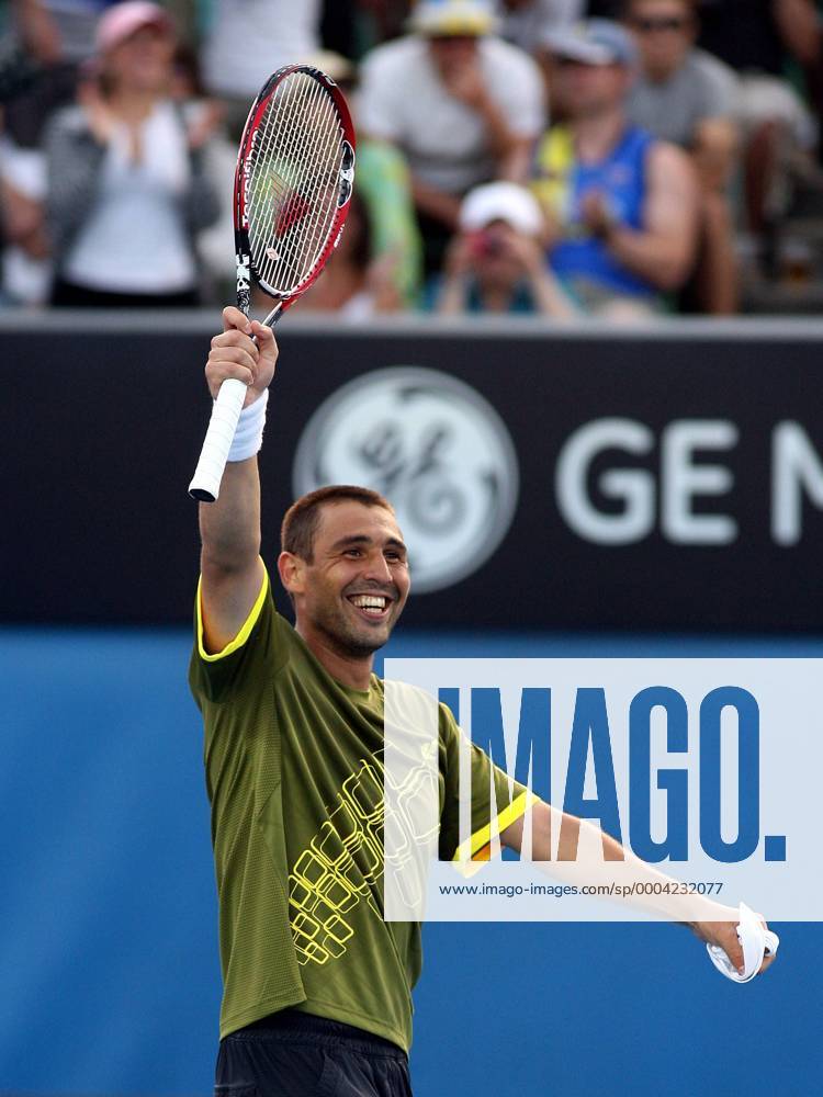 Marcos Baghdatis (Zypern) jubelt Tennis Herren Australian Open 2009, Grand Slam, ATP Tour, Einzelbild Melbourne Freude,