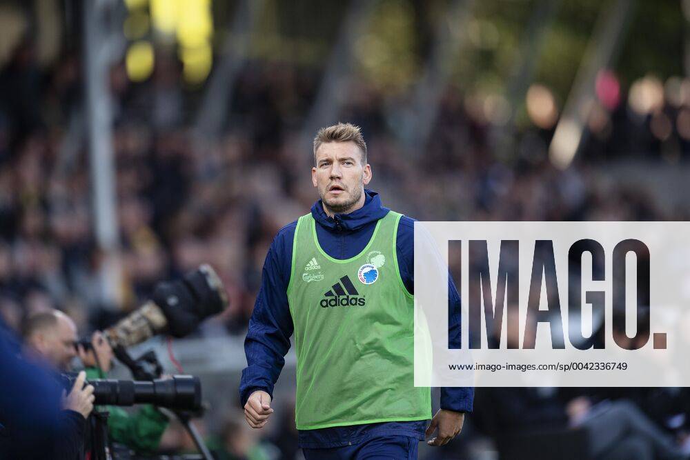 FCKs Nicklas Bendtner 32 heats up during the super league match between Hobro IK and FC Copenhagen at DS Arena in Hobro on Sunday, September 15, 2019, Hobro Denmark,