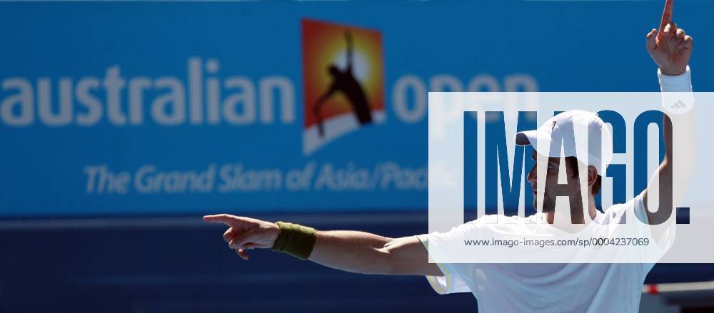 Novak Djokovic (Serbien) - Schlussjubel - Tennis Herren Australian Open 2009, Grand Slam, ATP Tour Einzelbild Melbourne Freude,