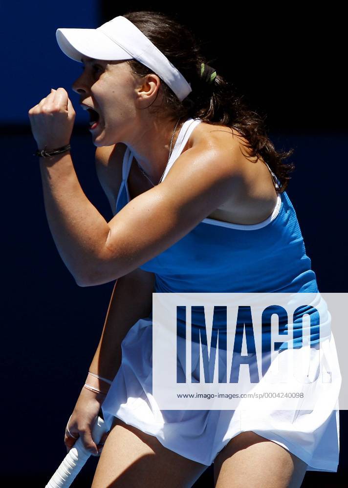 Marion Bartoli (Frankreich) - Jubel - Tennis Damen Australian Open 2009, Grand Slam, WTA Tour Einzelbild Melbourne Freude, Begeisterung,