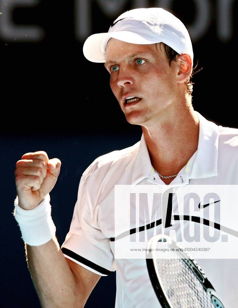 Tomas Berdych (Tschechien) - Jubel - Tennis Herren Australian Open 2009, Grand Slam, ATP Tour Einzelbild Melbourne Freude,
