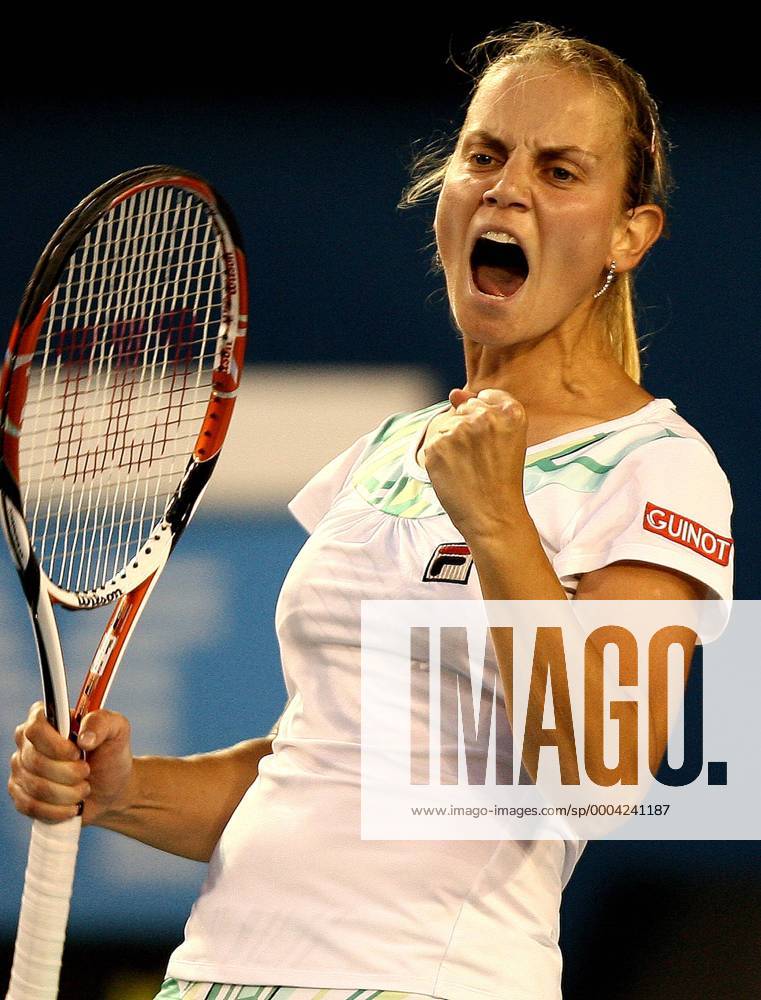 Jelena Dokic (Australien) jubelt - Tennis Damen Australian Open 2009, Grand Slam, WTA Tour Einzelbild Melbourne Freude, Begeisterung,