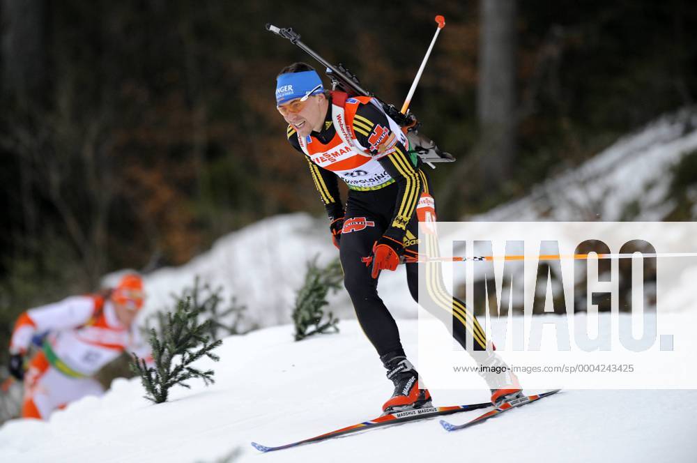 Michael Greis (Deutschland) Biathlon Herren Weltcup 2008 2009, Welt Cup, WC, World, Worldcup, 12,5km Verfolgung Einzelbild Ruhpolding