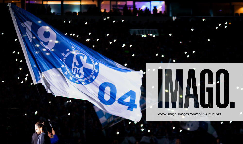 Schalke flag shines FC Schalke 04 FSV Mainz 05 DFL regulations prohibit any use of photographs as image sequences and or quasi video