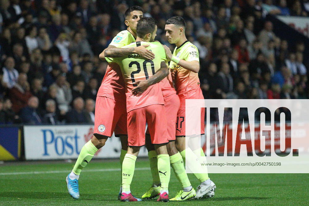Raheem Sterling of Manchester City celebrates after scoring during the Carabao Cup match between Preston North End and Manchester City at Deepdale, Preston, England on 24 September 2019.