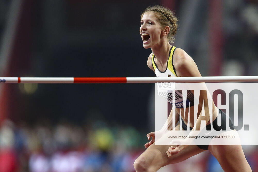 IAAF World Athletics Championships Doha 2019 Qatar, 27 09 2019 Imke Onnen GER Hannover 96 grabs the 1,92m in the qualification on 27 09 19 at Khalifa International Stadium in Doha, Qatar during the IAAF World Athletics Championships