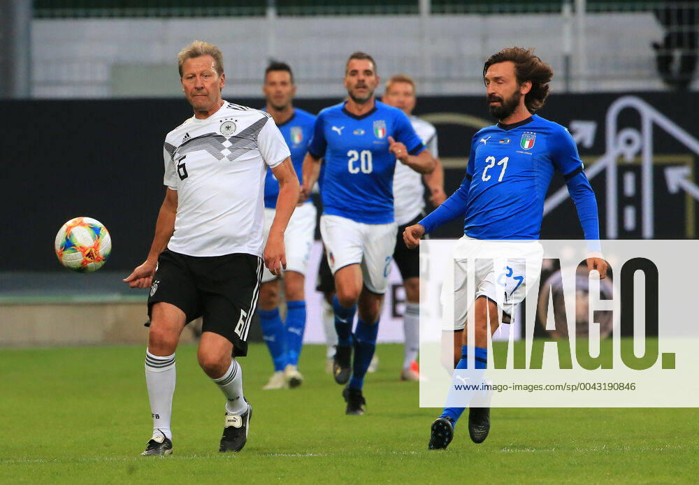 DFB All Stars vs Azzuri Legends, Sportpark Ronhof Fuerth, football, sport, in picture Guido Buchwald DFB All Stars vs Andrea Pirlo Azzuri All Stars