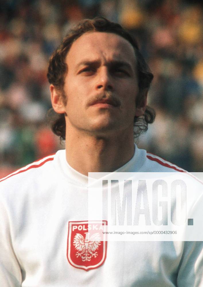 Grzegorz Lato (Polen) Fußball WM Herren Weltmeisterschaft 1974, Nationalmannschaft, Nationalteam, Nationaltrikot Porträt Neckarstadion Stuttgart