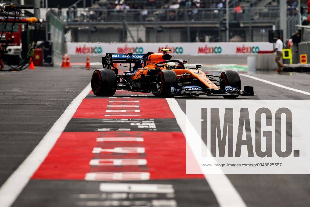British driver Lando Norris, of the McLaren team, takes part in the second free practice of the Mexico s Formula One Grand Prix, in Mexico City, Mexico, 25 October 2019. The Grand Prix of Mexico will take place on 27 October. Mexican Formula One Grand Prix !ACHTUNG: NUR REDAKTIONELLE NUTZUNG!