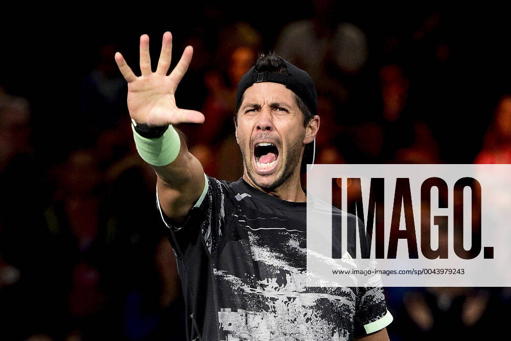 Bilder des Jahres 2019, Sport 10 Oktober joie de Fernando Verdasco (esp) en fin de match TENNIS : Rolex Paris Masters - 28 10 2019 JBAutissier Panoramic