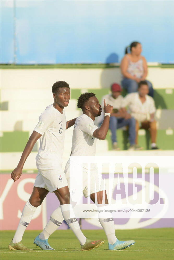 Sub 17 República da Korea e França GOIÂNIA, GO - 30.10.2019: SUB 17 REPÚBLICA DA KOREA E FRANÇA - Arnaud Kalimuendo-muinga scores for France during Under 17 Republic of Korea and France. Match valid for the FIFA U17, U 17 World Cup group stage. Serrinha Stadium in Goiânia, GO. (Photo: Reinaldo Reginato Fotoarena) x1822502x ReinaldoxReginato