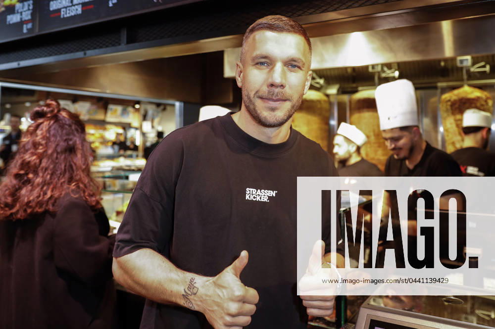 Lukas Podolski at the opening of the Mangal Döner X Lukas Podolski Store at Cologne Bonn Airport Cologne, 18 03 2024 Foto:xR.xSchmiegeltx xFuturexImagex podolski_4302