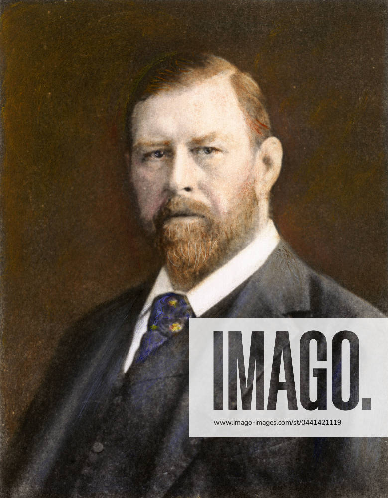 ABRAHAM BRAM STOKER (1847-1912). Irish writer. Oil over a photograph.