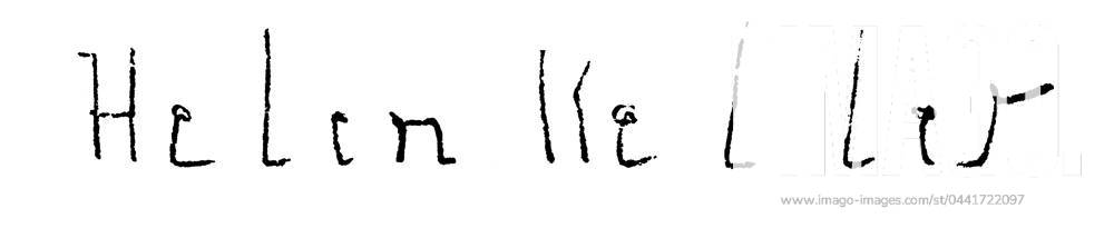 HELEN ADAMS KELLER (1880-1968). American writer and lecturer. Autograph signature.