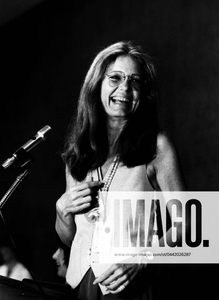 GLORIA STEINEM (1934-). American political activist. Photographed 1983.