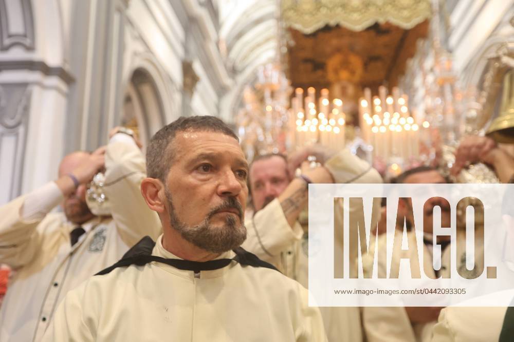 Actors Antonio Banderas and Nicole Kimpel at the show Lagrimas y favores during the Palm Sunday in Malaga. March 24 2024 Cordon Press