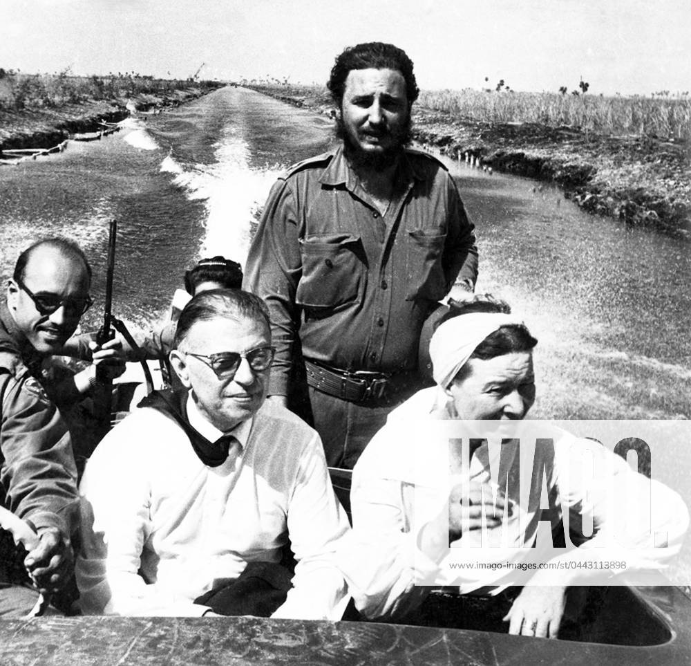 Cuba France: Jean-Paul Sartre and Simone de Beauvoir on a boat trip with Fidel Castro during their visit to Cuba in 1960. Photo by Alberto Korda In 1960, Jean-Paul Sartre and Simone de Beauvoir visited Cuba during, as Sartre wrote, the honeymoon of the revolution . Military strongman Fulgencio Batistas regime had fallen to Fidel Castros guerilla army and the whole country was alight with revolutionary zeal.<br ><br > When the couple returned to Paris, Sartre wrote numerous articles extolling the revolution. De Beauvoir, who was equally impressed, wrote, For the first time in our lives, we were witnessing happiness that had been attained by violence .<br ><br > De Beauvoir and Sartre would ultimately denounce Castro in an open le