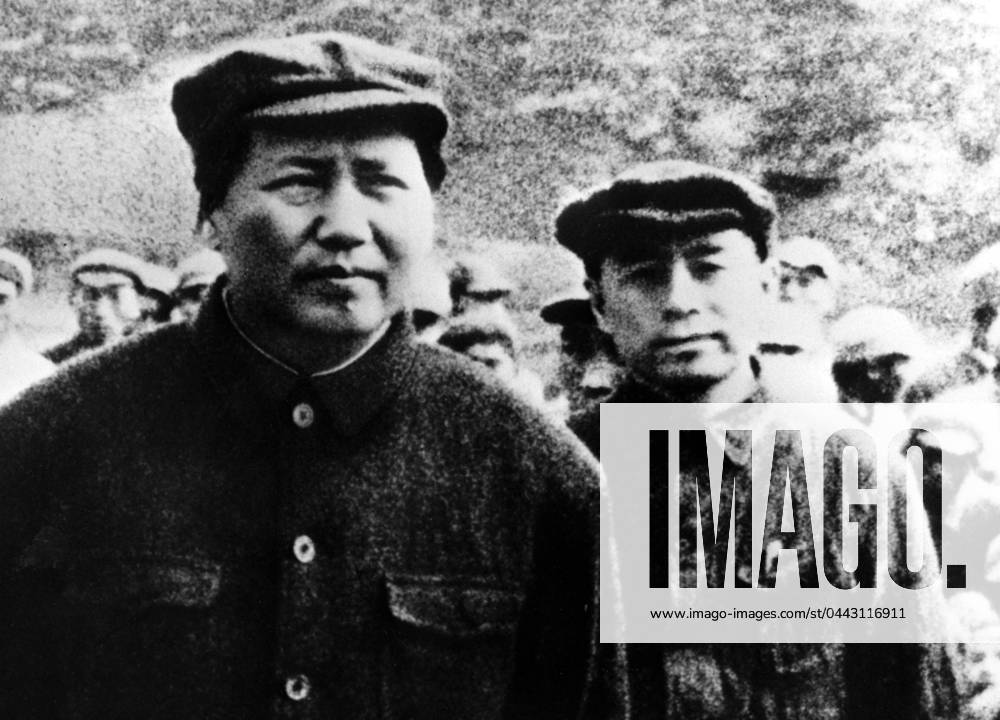 China: Mao Zedong and Zhou Enlai during the Long March, c. 1935 The Long March was a military retreat undertaken by the Red Army of the Communist Party of China, the forerunner of the People s Liberation Army, to evade the pursuit of the Kuomintang (KMT or Chinese Nationalist Party) army. There was not one Long March, but a series of marches, as various Communist armies in the south escaped to the north and west.<br ><br > The most well known is the march from Jiangxi province which began in October 1934. The First Front Army of the Chinese Soviet Republic, led by an inexperienced military commission, was on the brink of annihilation by Generalissimo Chiang Kai-shek s troops in their stronghold in Jiangxi province. The Communists, under th