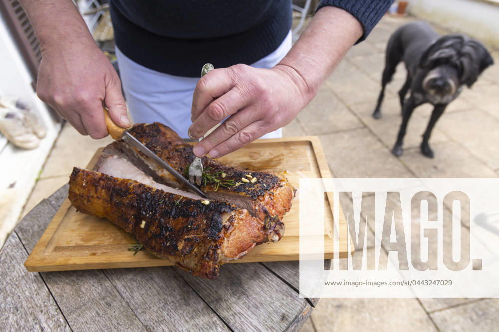 Rack of lamb, Easter roast on the kettle grill 01 04 2024, Münsingen, Baden Württemberg, Germany, Europe