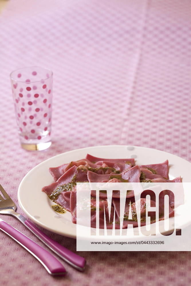 Beetroot and tuna raviolis Beetroot and tuna raviolis, Credit:Marie-Laure Tombini Avalon 0543315073