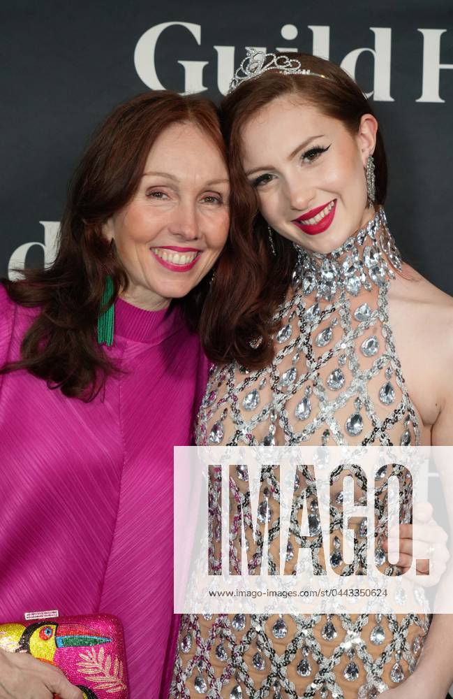 American curator, artist, and writer ANDREA GROVER and her daughter LOLA RITA LAMA attend the Guild Hall Academy of the Arts Gala at The Rainbow Room. New York USA - ZUMAms4_ 20240403_faf_ms4_001
