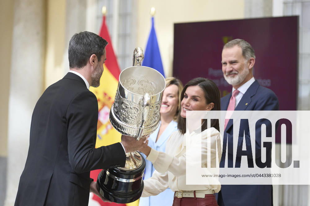 Madrid Queen Letizia and King Felipe attend the 2022 national sports awards at the El Pardo palace in Madrid. No Spain Â
