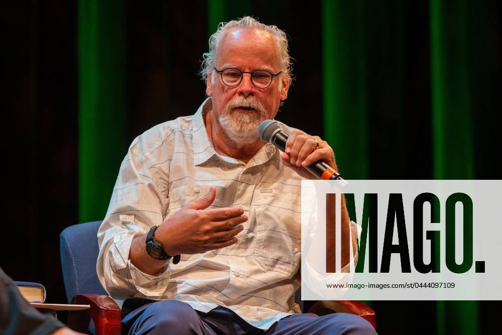 Author Michael Connelly speaks on stage during the Tampa Bay Times Festival of Reading at the Palladium on Saturday, Nov. 11, 2023 in St. Petersburg. St. Petersburg USA - ZUMAs70_ 20231111_zan_s70_082