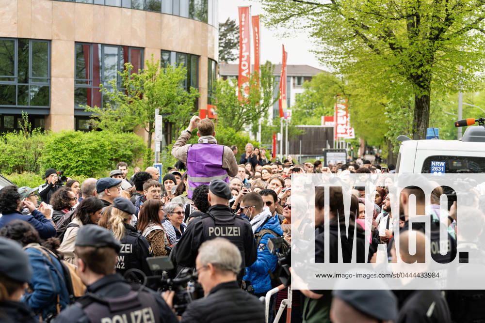 2024 04 12,Berlin,Palestine Congress,taking place this weekend in a Tempelhof industrial complex Numerous visitors waiting to get in