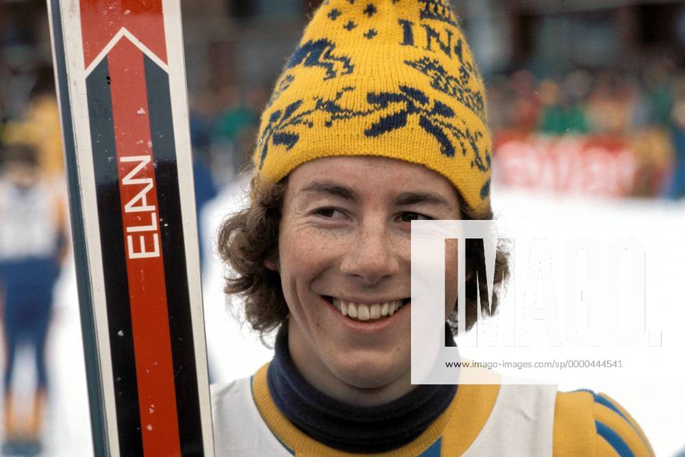 Ingemar Stenmark (Schweden) zufrieden Alpiner Skilauf Herren Weltcup 1974 1975, Welt Cup, Worldcup, World Cup, Ski Alpin, Skisport, Riesenslalom, Vdia Porträt Val d Isere