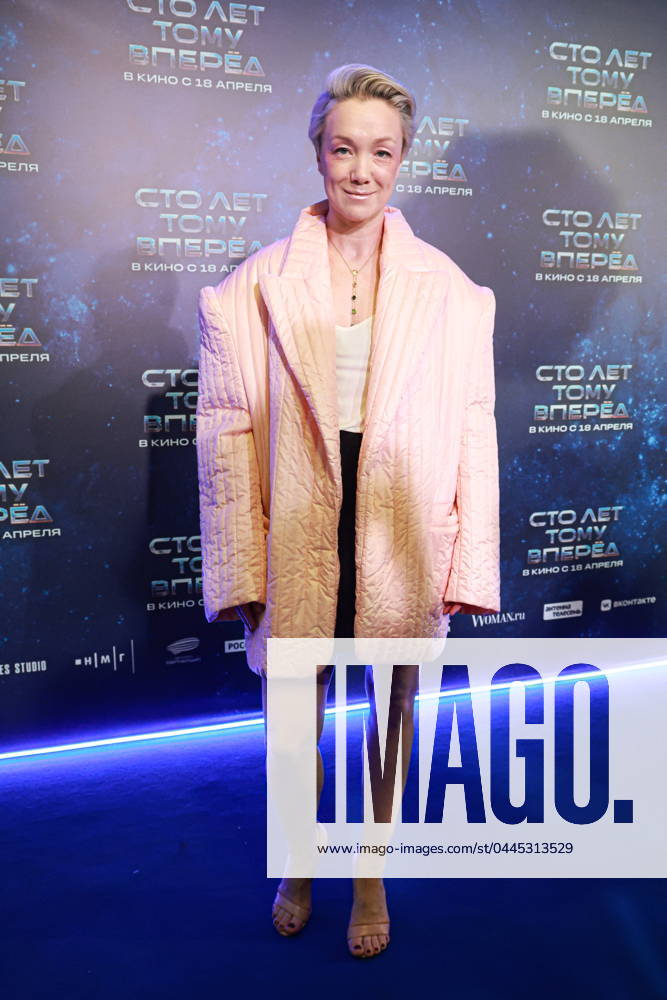 RUSSIA, MOSCOW - APRIL 14, 2024: Actress Darya Moroz arrives for the Moscow premiere of Alexander Andryushchenko s adventure film Sto Let Tomu Vperyod 100 Years Away From Now at the Karo 11 Oktyabr Cinema. Vyacheslav Prokofyev TASS 69099553