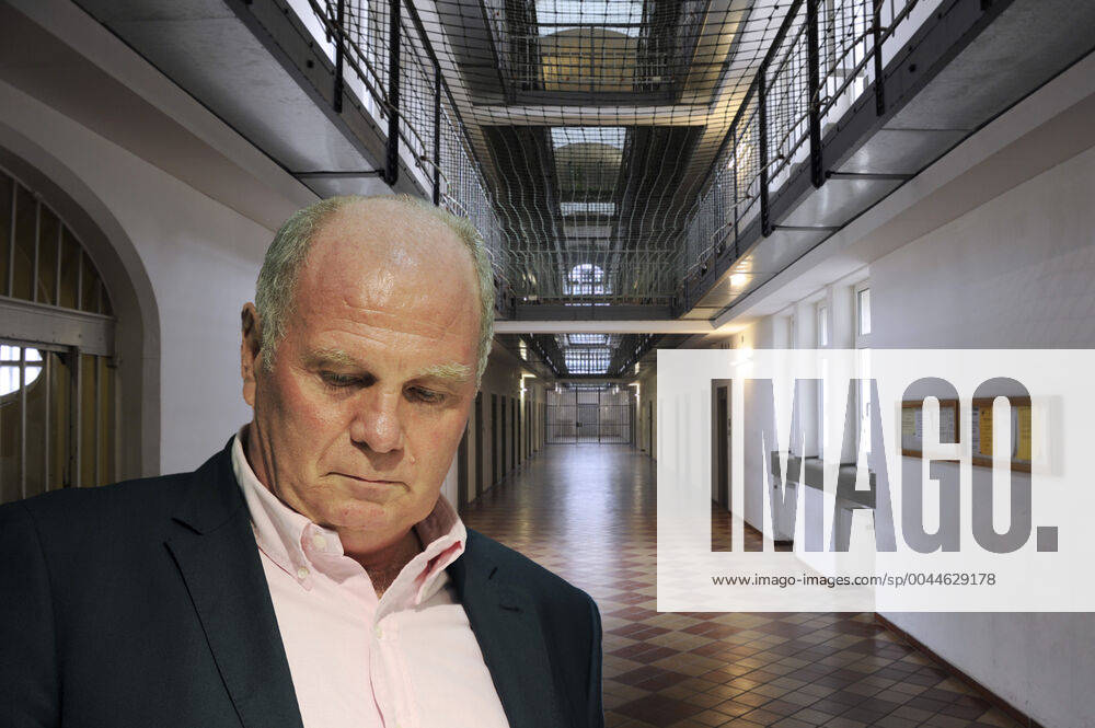 To withdraw Uli Hoeness as President of FC Bayern Muenchen Archive photo Uli HOENESS Prison start at JVA Landsberg Since today Uli Hoeness ex Bayern Muenchen President is sitting his prison in JVA LAndsberg from Hoeness was sentenced to three and a half years imprisonment for tax evasion FOTOMONTAGE empty prison corridor,Cell corridor, cell corridor, prison corridor, correctional facility Landsberg am Lech here Uli HOENESS will serve his prison sentence because of tax evasion, prison, prison, correctional facility Â