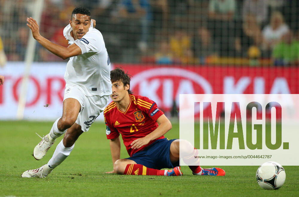 Franck Ribery, Gael Clichy & David Silva Spain V France Euro 2012 Spain V France Donbass Arena, Donetsk, Ukraine 23 June 2012