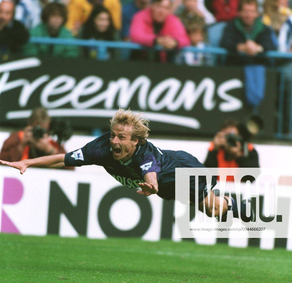 Jurgen Klinsmann Takes A Diving Celebration For Spurs 20 August 1994