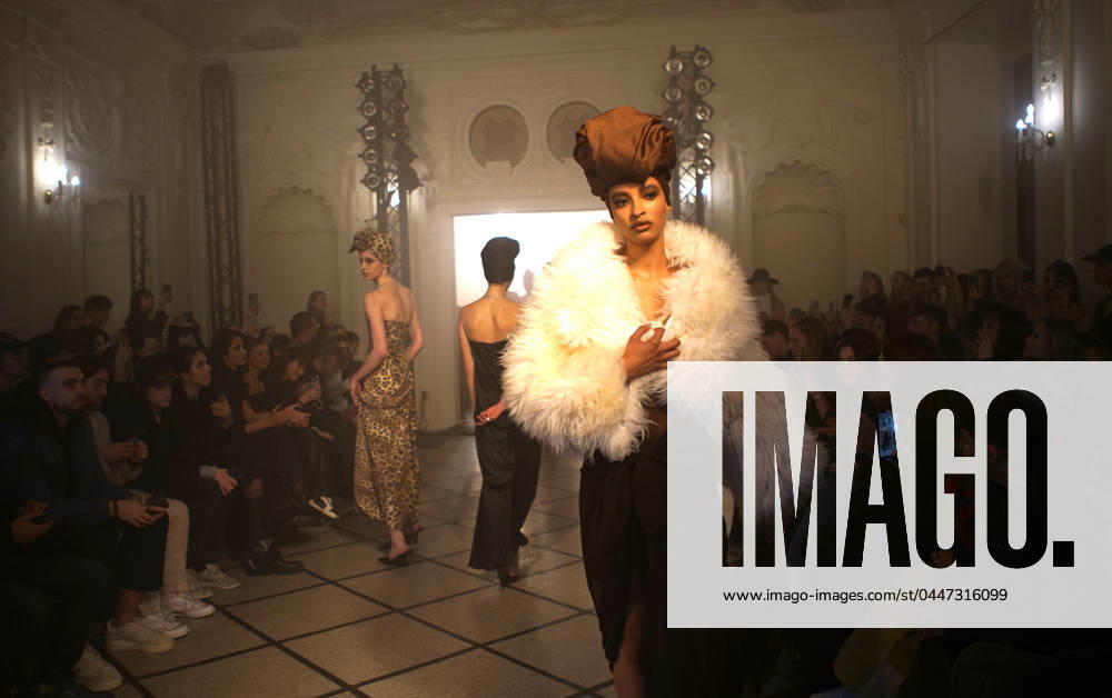 (240419) -- PRAGUE, April 19, 2024 -- Models present creations by Tomas Nemec during the Mercedes-Benz Prague Fashion Week in Prague, the Czech Republic, on April 19, 2024. (Photo by Xinhua) CZECH REPUBLIC-PRAGUE-FASHION WEEK DanaxKesnerova