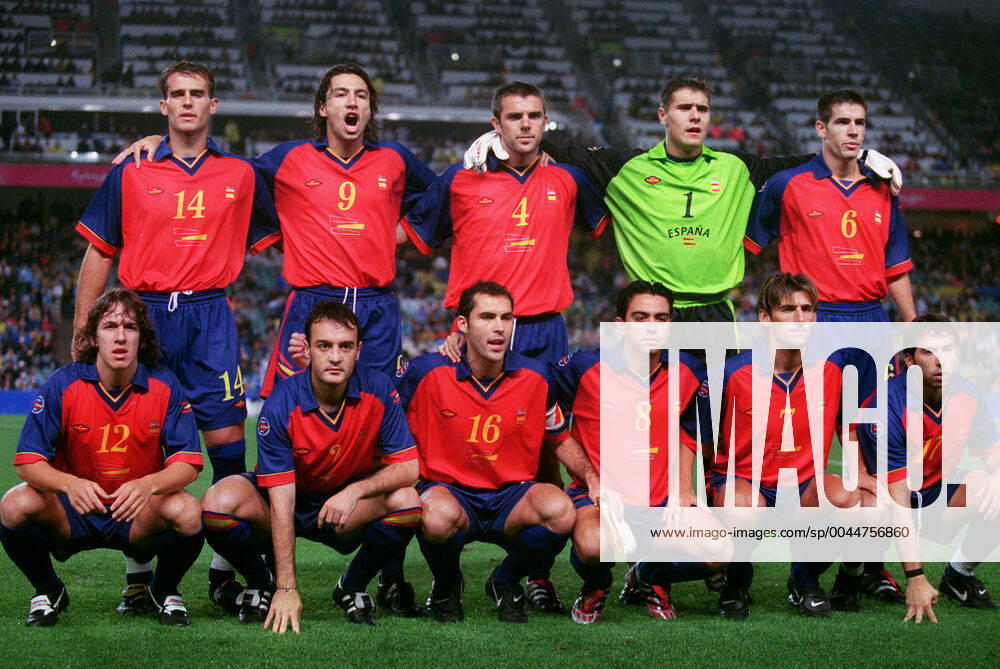 Spain team group, Mannschaftsbild, Totale Sydney Olympics Spain V United States Olympic Games, Olympische Spiele, Olympia, OS Sydney, Sydney, Australia 26 September 2000