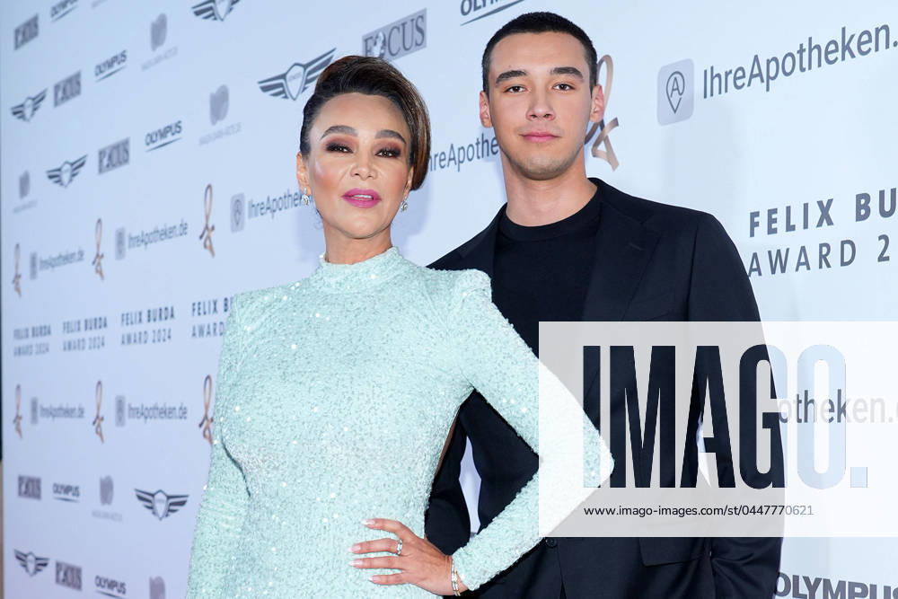 Verona Pooth and her son Diego at the Felix Burda Award on 21 April 2024 in Berlin Felix Burda Award 2024 in Berlin
