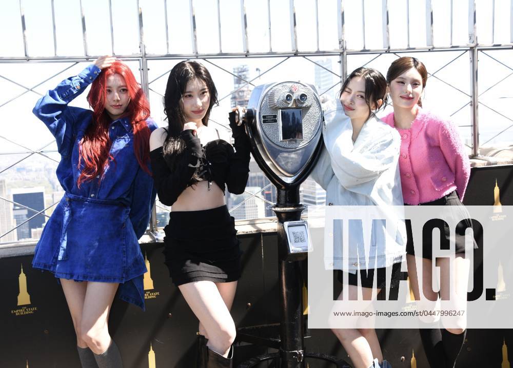 NEW YORK, NY - APRIL 22: K-Pop Superstars ITZY visit the Empire State Building to celebrate the release of their New EP and Second World Tour on April 22, 2024 in New York City.