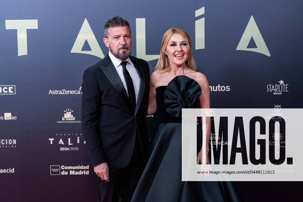 Antonio Banderas and Cayetana Guillen Cuervo during the red carpet of Talia 2024 Awards at Santa Ana Square in Madrid, April 22, 2024. (2024042235)