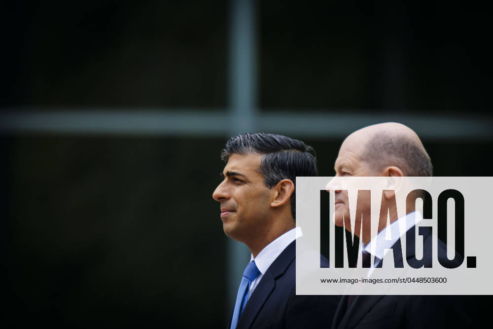 Olaf Scholz SPD , Federal Chancellor, receives Rishi Sunak, Prime Minister of the United Kingdom of Great Britain and Northern Ireland, at the Chancellery Berlin, 24 04 2024 Berlin Germany