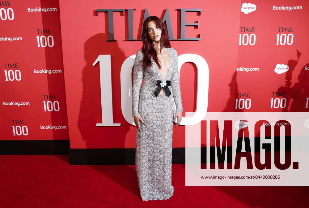 Dua Lipa arrives on the red carpet at the 2024 TIME100 Gala at Jazz at Lincoln Center on Thursday, April 25, 2024 in New York City. NYP20240425106 JohnxAngelillo
