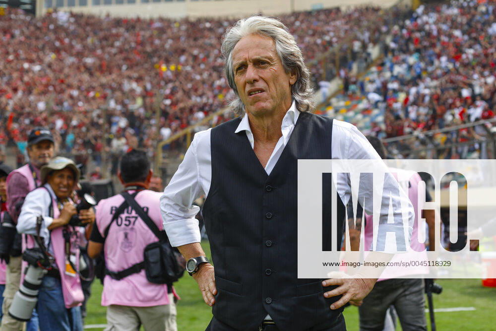 Jorge Jesus during the 2019 Copa Libertadores Final between Flamengo of Brazil and River Plate of Argentina at Estadio Monumental U in Lima, Peru on 23 Nov 2019.