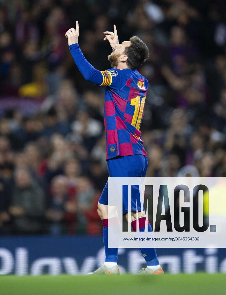 Football UEFA Champions League 5 Matchday, FC Barcelona Borussia Dortmund on 27 11 2019 at Camp Nou in Barcelona Torjubel, Jubel, Freude, ganze Figur, Gestictik, Mimik, Lionel MESSI, FC Barcelona, UEFA REGULATIONS PROHIBIT ANY USE OF PHOTOGRAPHS AS IMAGE SEQUENCES AND OR QUASI VIDEO